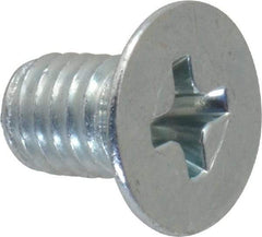 Value Collection - #10-32 UNF, 5/16" OAL Phillips Drive Machine Screw - Flat Head, Grade 2 Steel, Zinc-Plated Finish, Without Washer - Exact Tool & Supply