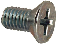 Value Collection - #10-32 UNF, 3/8" OAL Phillips Drive Machine Screw - Flat Head, Grade 2 Steel, Zinc-Plated Finish, Without Washer - Exact Tool & Supply