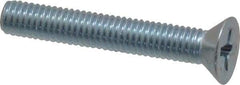 Value Collection - #10-32 UNF, 1-1/4" OAL Phillips Drive Machine Screw - Flat Head, Grade 2 Steel, Zinc-Plated Finish, Without Washer - Exact Tool & Supply