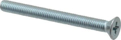 Value Collection - #10-32 UNF, 2" OAL Phillips Drive Machine Screw - Flat Head, Grade 2 Steel, Zinc-Plated Finish, Without Washer - Exact Tool & Supply