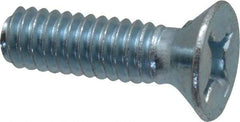Value Collection - #12-24 UNC, 3/4" OAL Phillips Drive Machine Screw - Flat Head, Grade 2 Steel, Zinc-Plated Finish, Without Washer - Exact Tool & Supply
