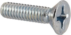 Value Collection - #12-24 UNC, 7/8" OAL Phillips Drive Machine Screw - Flat Head, Grade J82 Steel, Zinc-Plated Finish, Without Washer - Exact Tool & Supply