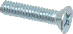 Value Collection - #12-24 UNC, 1" OAL Phillips Drive Machine Screw - Flat Head, Grade J82 Steel, Zinc-Plated Finish, Without Washer - Exact Tool & Supply