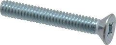 Value Collection - 1/4-20 UNC, 1-3/4" OAL Phillips Drive Machine Screw - Flat Head, Grade 2 Steel, Zinc-Plated Finish, Without Washer - Exact Tool & Supply