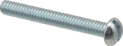 Value Collection - #5-40 UNC, 1" Length Under Head Slotted Drive Machine Screw - Round Head, Grade J82 Steel, Zinc-Plated Finish, Without Washer - Exact Tool & Supply
