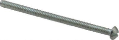 Value Collection - #6-32 UNC, 2-1/4" Length Under Head Slotted Drive Machine Screw - Round Head, Grade 2 Alloy Steel, Zinc-Plated Finish, Without Washer - Exact Tool & Supply