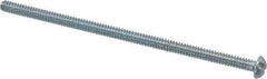 Value Collection - #6-32 UNC, 3" Length Under Head Slotted Drive Machine Screw - Round Head, Grade 2 Alloy Steel, Zinc-Plated Finish, Without Washer - Exact Tool & Supply