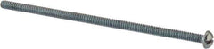 Value Collection - #6-32 UNC, 3-1/2" Length Under Head Slotted Drive Machine Screw - Round Head, Grade 2 Alloy Steel, Zinc-Plated Finish, Without Washer - Exact Tool & Supply