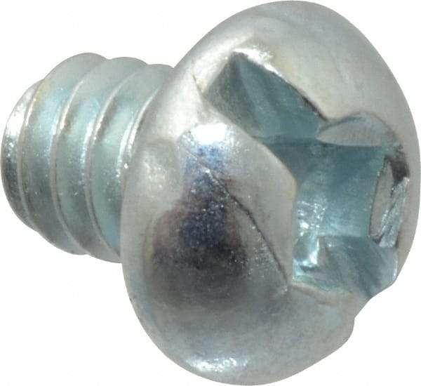 Value Collection - #10-24 UNC, 1/4" Length Under Head Slotted Drive Machine Screw - Round Head, Grade 2 Alloy Steel, Zinc-Plated Finish, Without Washer - Exact Tool & Supply