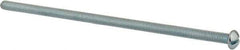 Value Collection - #10-32 UNF, 5" Length Under Head Slotted Drive Machine Screw - Round Head, Grade J82 Steel, Zinc-Plated Finish, Without Washer - Exact Tool & Supply