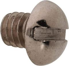 Value Collection - #12-24 UNC, 1/4" Length Under Head Slotted Drive Machine Screw - Round Head, Grade 2 Alloy Steel, Zinc-Plated Finish, Without Washer - Exact Tool & Supply