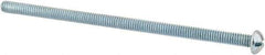 Value Collection - 1/4-20 UNC, 5-1/2" Length Under Head Slotted Drive Machine Screw - Round Head, Grade 2 Alloy Steel, Zinc-Plated Finish, Without Washer - Exact Tool & Supply