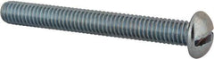 Value Collection - 5/16-18 UNC, 2-3/4" Length Under Head Slotted Drive Machine Screw - Round Head, Grade 2 Alloy Steel, Zinc-Plated Finish, Without Washer - Exact Tool & Supply