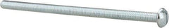 Value Collection - 5/16-18 UNC, 6" Length Under Head Slotted Drive Machine Screw - Round Head, Grade 2 Alloy Steel, Zinc-Plated Finish, Without Washer - Exact Tool & Supply