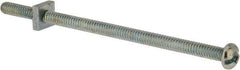 Value Collection - #10-24 UNC, 4" Length Under Head Slotted Drive Machine Screw - Round Head, Grade 2 Steel, Zinc-Plated Finish, Without Washer - Exact Tool & Supply