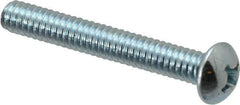 Value Collection - 1/4-20 UNC, 1-3/4" Length Under Head Phillips Drive Machine Screw - Round Head, Grade 2 Steel, Zinc-Plated Finish, Without Washer - Exact Tool & Supply
