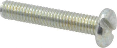 Value Collection - M3x0.50, 16mm Length Under Head Slotted Drive Machine Screw - Pan Head, Grade 4.8 Steel, Zinc-Plated Finish, Without Washer - Exact Tool & Supply