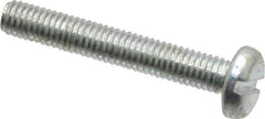 Value Collection - M3x0.50, 20mm Length Under Head Slotted Drive Machine Screw - Pan Head, Grade 4.8 Steel, Zinc-Plated Finish, Without Washer - Exact Tool & Supply