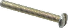 Value Collection - M3x0.50, 25mm Length Under Head Slotted Drive Machine Screw - Pan Head, Grade 4.8 Steel, Zinc-Plated Finish, Without Washer - Exact Tool & Supply