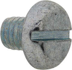 Value Collection - M5x0.80, 6mm Length Under Head Slotted Drive Machine Screw - Pan Head, Grade 4.8 Steel, Zinc-Plated Finish, Without Washer - Exact Tool & Supply