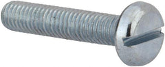 Value Collection - M5x0.80, 25mm Length Under Head Slotted Drive Machine Screw - Pan Head, Grade 4.8 Steel, Zinc-Plated Finish, Without Washer - Exact Tool & Supply