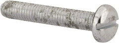 Value Collection - M5x0.80, 30mm Length Under Head Slotted Drive Machine Screw - Pan Head, Grade 4.8 Steel, Zinc-Plated Finish, Without Washer - Exact Tool & Supply