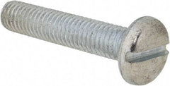 Value Collection - M8x1.25, 40mm Length Under Head Slotted Drive Machine Screw - Pan Head, Grade 4.8 Steel, Zinc-Plated Finish, Without Washer - Exact Tool & Supply