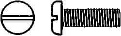 Value Collection - M6x1.00 Metric Coarse, 35mm Length Under Head Slotted Drive Machine Screw - Pan Head, Grade 18-8 & A2 Stainless Steel, Uncoated, Without Washer - Exact Tool & Supply