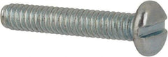 Value Collection - #2-56 UNC, 1/2" Length Under Head Slotted Drive Machine Screw - Pan Head, Grade J82 Steel, Zinc-Plated Finish, Without Washer - Exact Tool & Supply