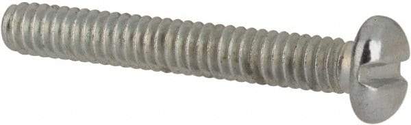 Value Collection - #2-56 UNC, 5/8" Length Under Head Slotted Drive Machine Screw - Pan Head, Grade J82 Steel, Zinc-Plated Finish, Without Washer - Exact Tool & Supply