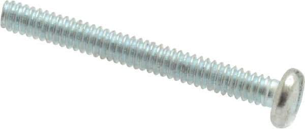 Value Collection - #2-56 UNC, 3/4" Length Under Head Slotted Drive Machine Screw - Pan Head, Grade J82 Steel, Zinc-Plated Finish, Without Washer - Exact Tool & Supply