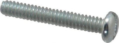 Value Collection - #4-40 UNC, 3/4" Length Under Head Slotted Drive Machine Screw - Pan Head, Grade J82 Steel, Zinc-Plated Finish, Without Washer - Exact Tool & Supply
