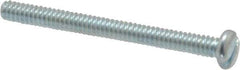 Value Collection - #4-40 UNC, 1-1/4" Length Under Head Slotted Drive Machine Screw - Pan Head, Grade J82 Steel, Zinc-Plated Finish, Without Washer - Exact Tool & Supply