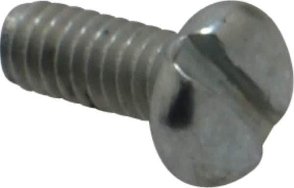 Value Collection - #5-40 UNC, 5/16" Length Under Head Slotted Drive Machine Screw - Pan Head, Grade J82 Steel, Zinc-Plated Finish, Without Washer - Exact Tool & Supply