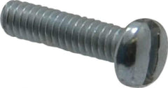Value Collection - #5-40 UNC, 1/2" Length Under Head Slotted Drive Machine Screw - Pan Head, Grade 2 Steel, Zinc-Plated Finish, Without Washer - Exact Tool & Supply
