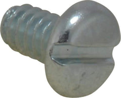 Value Collection - #10-24 UNC, 5/16" Length Under Head Slotted Drive Machine Screw - Pan Head, Grade J82 Steel, Zinc-Plated Finish, Without Washer - Exact Tool & Supply
