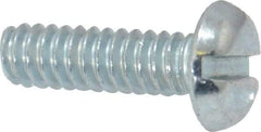 Value Collection - #10-24 UNC, 5/8" Length Under Head Slotted Drive Machine Screw - Pan Head, Grade J82 Steel, Zinc-Plated Finish, Without Washer - Exact Tool & Supply