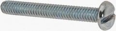 Value Collection - 1/4-20 UNC, 2" Length Under Head Slotted Drive Machine Screw - Pan Head, Grade J82 Steel, Zinc-Plated Finish, Without Washer - Exact Tool & Supply