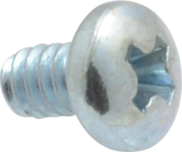 Value Collection - #4-40 UNC, 3/16" Length Under Head Phillips Drive Machine Screw - Pan Head, Grade 2 Steel, Zinc-Plated Finish, Without Washer - Exact Tool & Supply