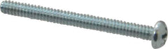 Value Collection - #6-32 UNC, 1-1/2" Length Under Head Phillips Drive Machine Screw - Pan Head, Grade 2 Steel, Zinc-Plated Finish, Without Washer - Exact Tool & Supply