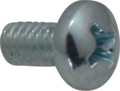 Value Collection - #8-32 UNC, 5/16" Length Under Head Phillips Drive Machine Screw - Pan Head, Grade J82 Steel, Zinc-Plated Finish, Without Washer - Exact Tool & Supply