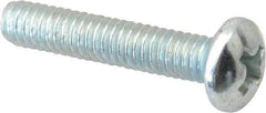 Value Collection - #8-32 UNC, 7/8" Length Under Head Phillips Drive Machine Screw - Pan Head, Grade 2 Steel, Zinc-Plated Finish, Without Washer - Exact Tool & Supply