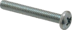 Value Collection - #8-32 UNC, 1-1/4" Length Under Head Phillips Drive Machine Screw - Pan Head, Grade 2 Steel, Zinc-Plated Finish, Without Washer - Exact Tool & Supply