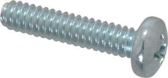 Value Collection - #10-24 UNC, 7/8" Length Under Head Phillips Drive Machine Screw - Pan Head, Grade 2 Steel, Zinc-Plated Finish, Without Washer - Exact Tool & Supply