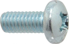 Value Collection - 5/16-18 UNC, 3/4" Length Under Head Phillips Drive Machine Screw - Pan Head, Grade 2 Steel, Zinc-Plated Finish, Without Washer - Exact Tool & Supply