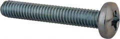 Value Collection - 5/16-18 UNC, 2" Length Under Head Phillips Drive Machine Screw - Pan Head, Grade 2 Steel, Zinc-Plated Finish, Without Washer - Exact Tool & Supply