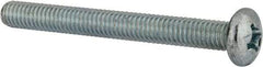 Value Collection - 5/16-18 UNC, 3" Length Under Head Phillips Drive Machine Screw - Pan Head, Grade 2 Steel, Zinc-Plated Finish, Without Washer - Exact Tool & Supply