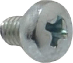Value Collection - M3x0.50, 4mm Length Under Head Phillips Drive Machine Screw - Pan Head, Grade 4.8 Steel, Zinc-Plated Finish, Without Washer - Exact Tool & Supply