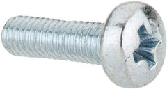 Value Collection - M3x0.50, 10mm Length Under Head Phillips Drive Machine Screw - Pan Head, Grade 4.8 Steel, Zinc-Plated Finish, Without Washer - Exact Tool & Supply