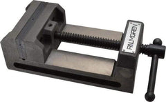 Palmgren - 4-1/2" Jaw Opening Capacity x 1-1/2" Throat Depth, Horizontal Drill Press Vise - 4" Wide Jaw, Stationary Base, Standard Speed, 7-5/16" OAL x 2-3/4" Overall Height - Exact Tool & Supply